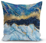 Marble With Blue párnahuzat, 45 x 45 cm - Minimalist Cushion Covers