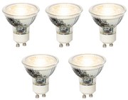5 darabos GU10 szabályozható LED izzó szett 4W 300 lm 2700K