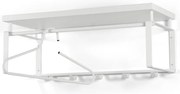 Fehér fém fali fogas polccal Rex – Spinder Design