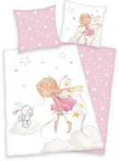 Herding Gyermek flanel ágynemű Tündér és nyuszi,135 x 200 cm, 80 x 80 cm