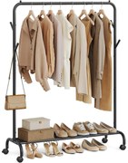 ruhatartó állvány 50 kg maximális teherbírással fekete színben