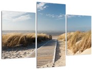 Kép - Homokos strand Langeoog szigetén, Németországban (90x60 cm)