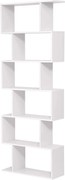 Könyvespolc, kocka vitrines polc és térelválasztó, 70 x 24 x 190,5 cm fehér