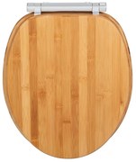 WENKO 25224100 - WC-ülőke BAMBOUSA 34,5x40,5 cm barna/ezüst