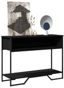 fekete szerelt fa tálalóasztal 100 x 35 x 74,5 cm