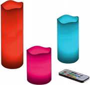 3 db-os led gyertya szett 3 szín