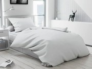 Krepp ágynemű Lux fehér gomb Ágyneműhuzat mérete: 70x90 cm; 140x220 cm