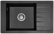 STEN gránit mosogató fekete