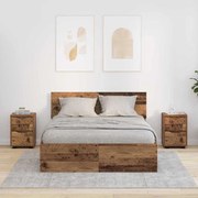 vidaXL Éjjeliszekrények 2 pcs Öreg fa 30,5 x 30 x 43 cm Faanyag