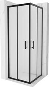 Mexen Rio négyzet alakú zuhanykabin 70 x 70 cm, homályos, fekete - 860-070-070-70-30