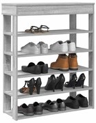 szürke sonoma színű szerelt fa cipőtartó 80x30x98 cm