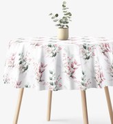 Goldea kör alkó pamut terítő deluxe - zsenge rózsák Ø 150 cm