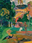 Reprodukció Landscape with Peacocks, Paul Gauguin