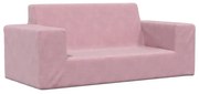 kétszemélyes rózsaszín puha plüss gyerekkanapé