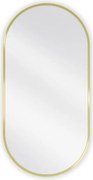 Mexen Loft ovális fürdőszobai tükör 90 x 45 cm, arany keret - 9851-090-045-000-50
