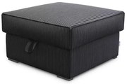 Fekete SMART COSARO tárolós puff, 65x65 cm