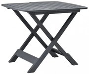 antracitszürke műanyag összecsukható kerti asztal 79x72x70 cm