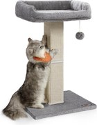 Macskakaparó oszloppal, 40×30 cm-es plüss fekhellyel, 71 cm magas