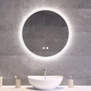 Kerek Led tükör Ø60cm Welland Alpha | Páramentesítő - Fényerő + színhőfok állítás
