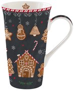 Karácsonyi porcelán jumbo bögre 600 ml Gingerbread