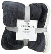 Luxus mikroplüss sherpa pléd NESTIVE sötétszürke Méret: 150 x 200 cm