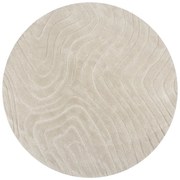 Krémszínű kézi szövésű gyapjú kerek szőnyeg ø 160 cm Mesmerise Natural – Flair Rugs