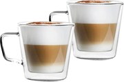 Üveg bögre szett 2 db-os cappucinóhoz-duplafalú 350 ml – Vialli Design