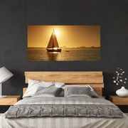 PIPPER. Öntapadós textiltapéta "Vitorlás naplementében"