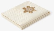 Goldea hímzett waffle konyharuha - krémalapú mézeskalács 50 x 70 cm
