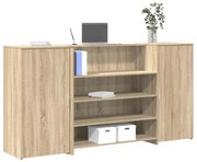 recepciós pult sonoma tölgy 200x50x103,5 cm szerelt fa