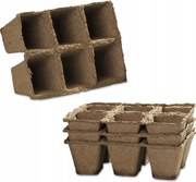 Tőzeg kaspó palánták termesztéséhez, 6 cm x 6 cm x 5,5 cm, 24 db