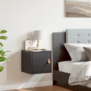 fekete tömör fenyőfa faliszekrény 31,5 x 30 x 30 cm