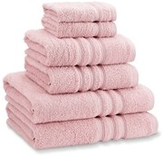 Világos rózsaszín frottír pamut törölköző és fürdőlepedő készlet 6 db-os Zero Twist – Catherine Lansfield