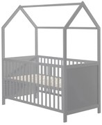 Szürke babaágy 70x140 cm – Roba