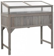 tömör fenyőfa magaságyás melegházzal 110 x 54 x 120 cm