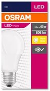 LED izzó, E27, gömb, A60, 8,5W, 806lm, 2700K (MF), OSRAM Value (OLEDE2704)