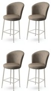 Fora Cappuccino és Chrome bárszék szett, 4 db, 4 db