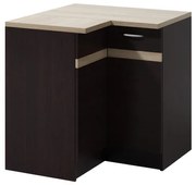 Konyhai Alsószekrény, Sarokelem (Bal) Sötét Sonoma Színben. LIVIA LV-12/D 90 N