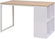 vidaXL tölgyfa/fehér színű íróasztal 120 x 60 x 75 cm