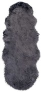 Mesterséges báránybőr, szürke, 60x180 cm