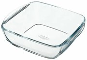 Pyrex Üveg sütőtál, négyzet alakú, 2,2 l, 25 x 22x 7 cm