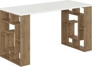 Maze White and Dark Oak íróasztal