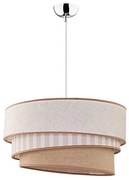 Duolla - Csillár zsinóron TRIO 1xE27/40W/230V átm. 45 cm bézs/barna