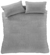 Szürke kétszemélyes ágyneműhuzat 200x200 cm Seersucker - Catherine Lansfield