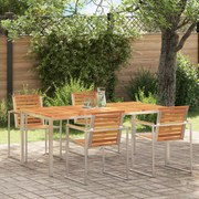 kültéri étkezőasztal 180x90x75 cm tömör akácfából