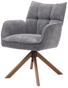 Szürke kárpitozott étkezőfotel szett 2 db-os Marilla – Unique Furniture