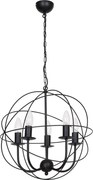 Csillár GLOBE 5 5xE14/60W fekete