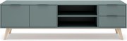 Szürkészöld TV-állvány 180x53x40 cm Pisco – Marckeric