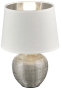 Luxor fehér kerámia-szövet asztali lámpa, magasság 26 cm - Trio
