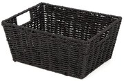 Compactor ETNA kézi kötésű kosár, 31 x 24 x 14 cm, fekete
